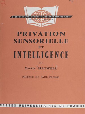 cover image of Privation sensorielle et intelligence